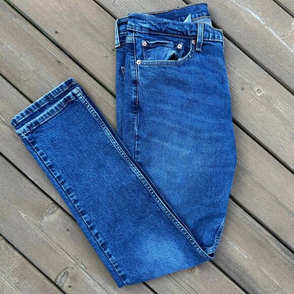 Levi's 511 Slim Fit 36x32 Straight Leg Men's Denim Blue Jeans - Picture 2 of 10